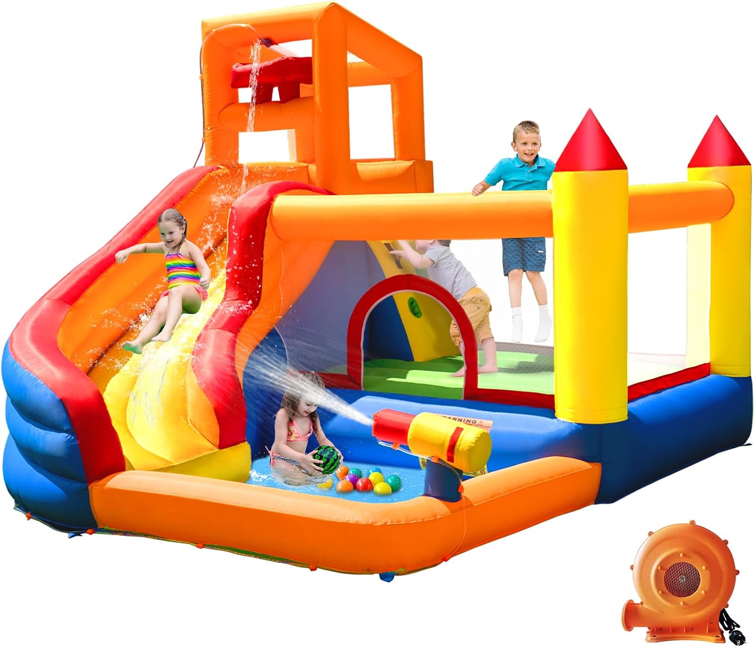 Kids Outdoor House With Slide - HuaKastro Inflatable Water Slide Bounce House