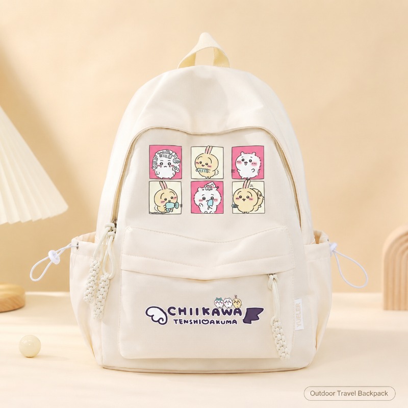 Kids Outdoor Backpack - Cute Chiikawa Kids Backpack Reinforced Fabric