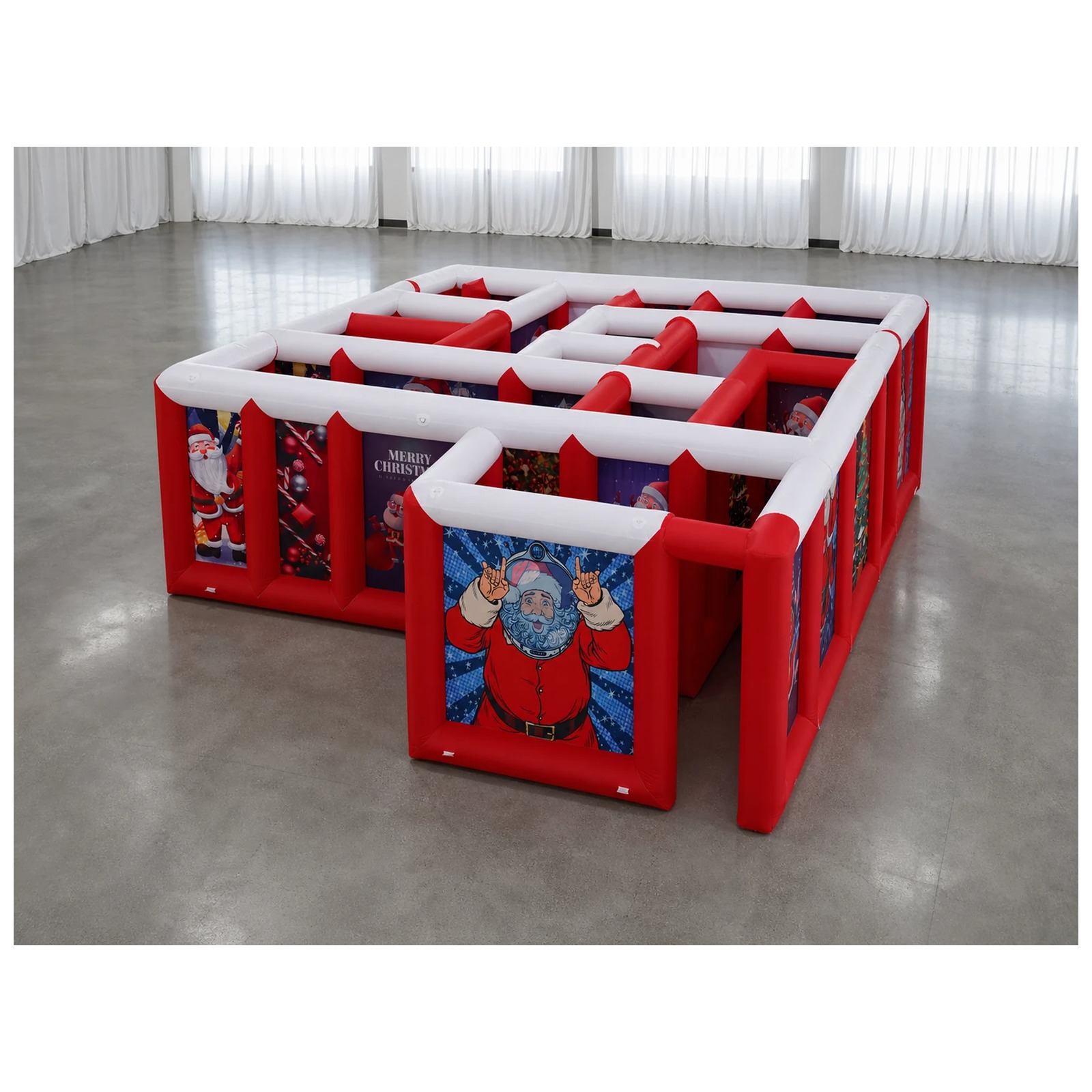 Kids Outdoor Games - Large Red White Flat Roof Inflatable