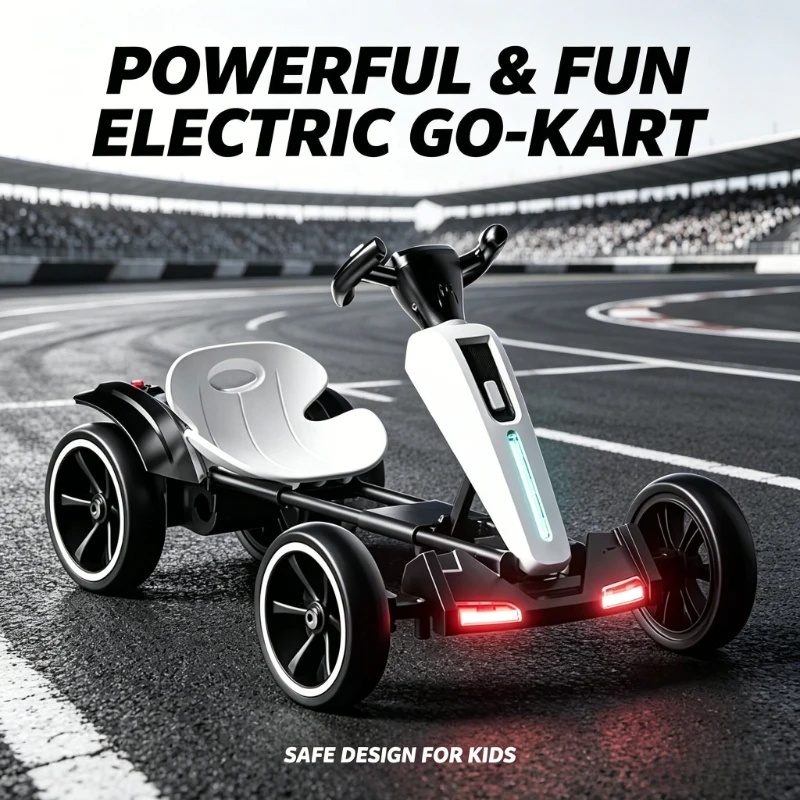 Kids Outdoor Electric Car - Foldable Kids Electric Go Kart With