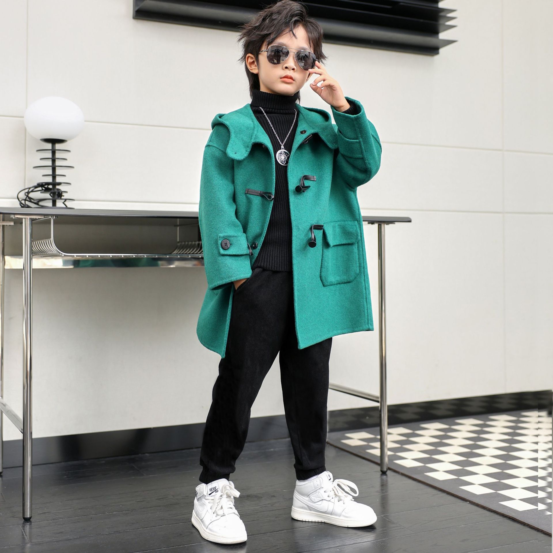 Children Winter Red Green Wool - Kids Outdoor Jacket recension och pris