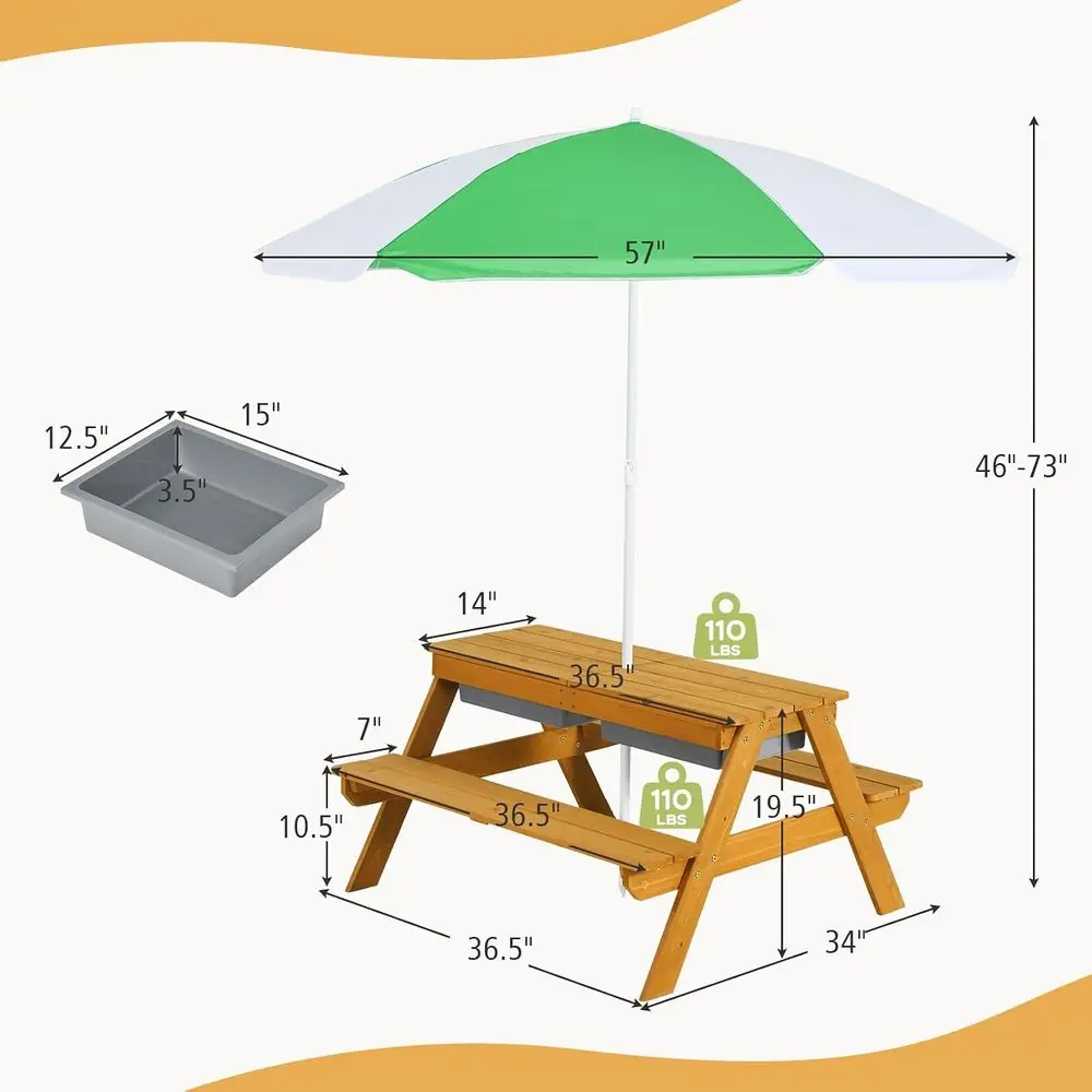 3-in-1 Height-Adjustable Umbre - Kids Outdoor Umbrella recension och pris