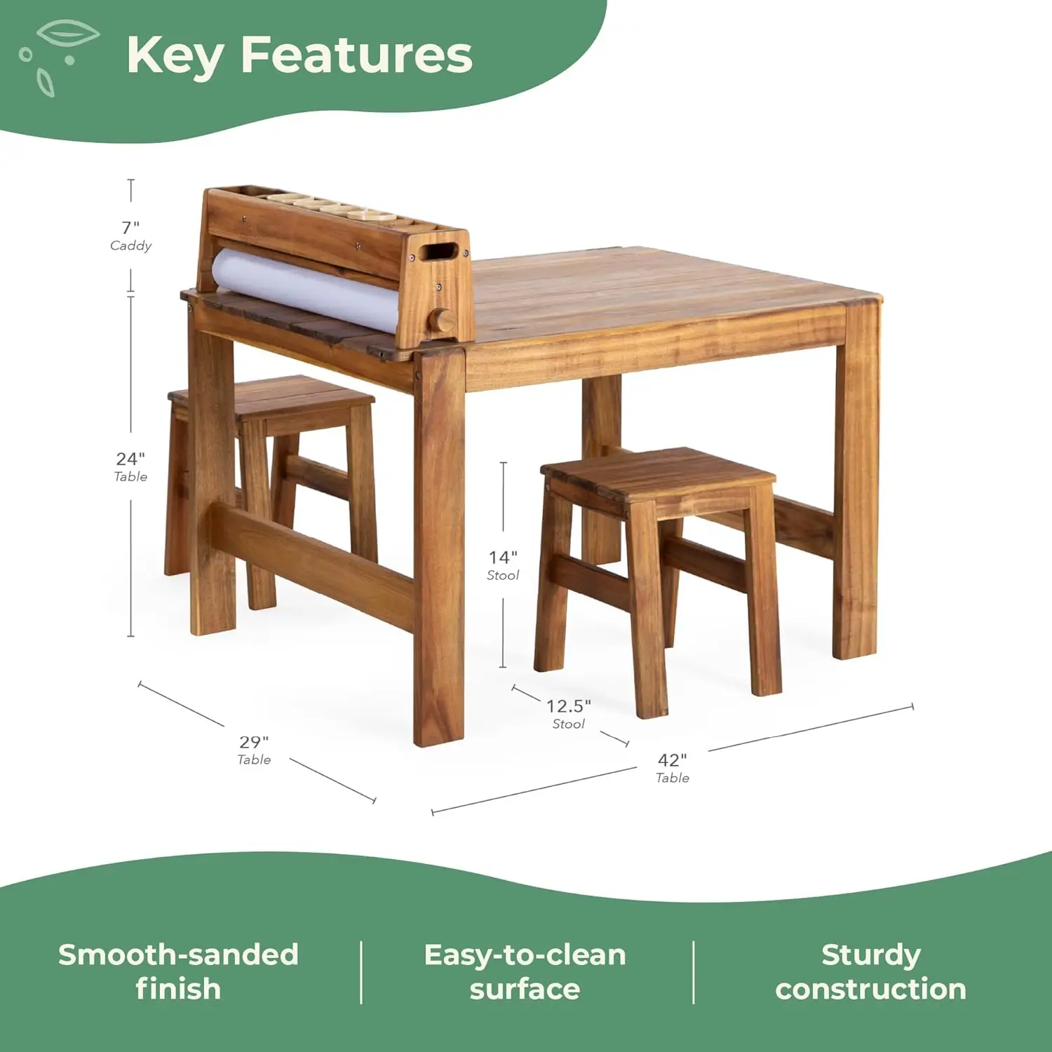 Acadia Outdoor Art Table and S - Kids Outdoor Table And Chairs recension och pris