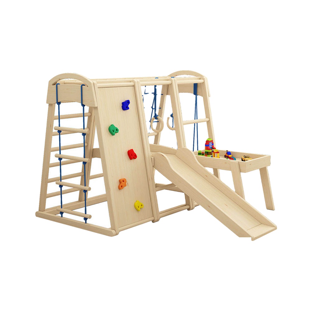 Indoor Outdoor Wooden Children - Kids Outdoor Gym Equipment recension och pris
