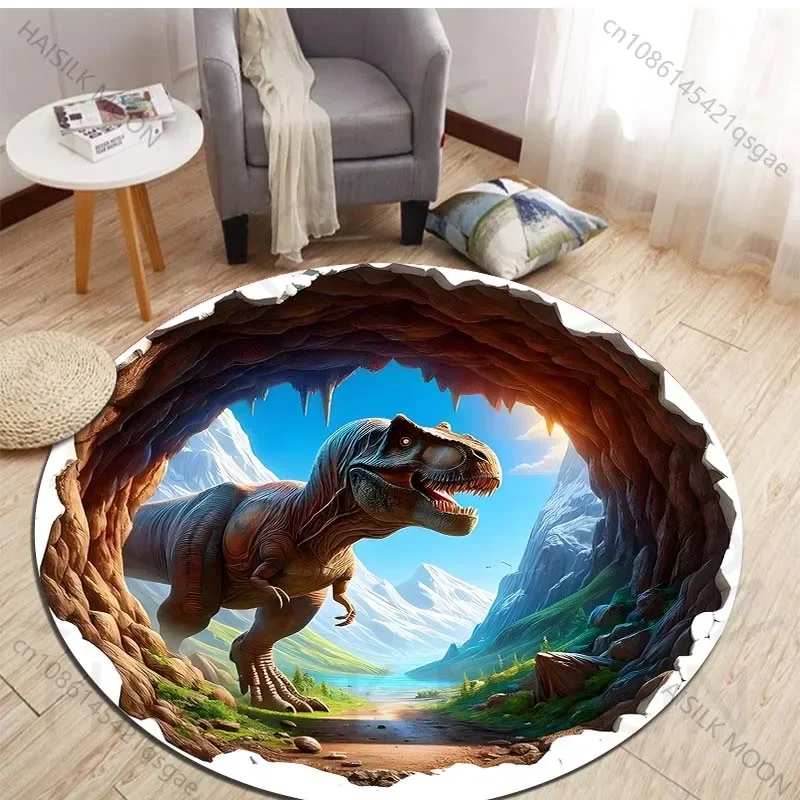 HD 3D Dinosaur Print Round Rug - Kids Outdoor Flooring recension och pris