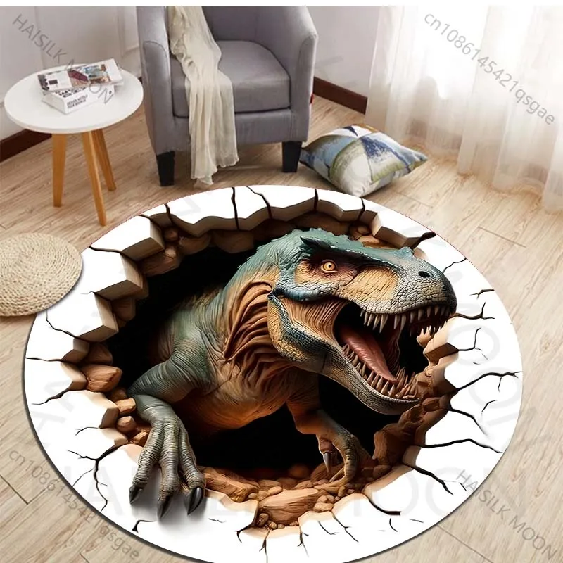 HD 3D Dinosaur Print Round Rug - Kids Outdoor Flooring recension och pris
