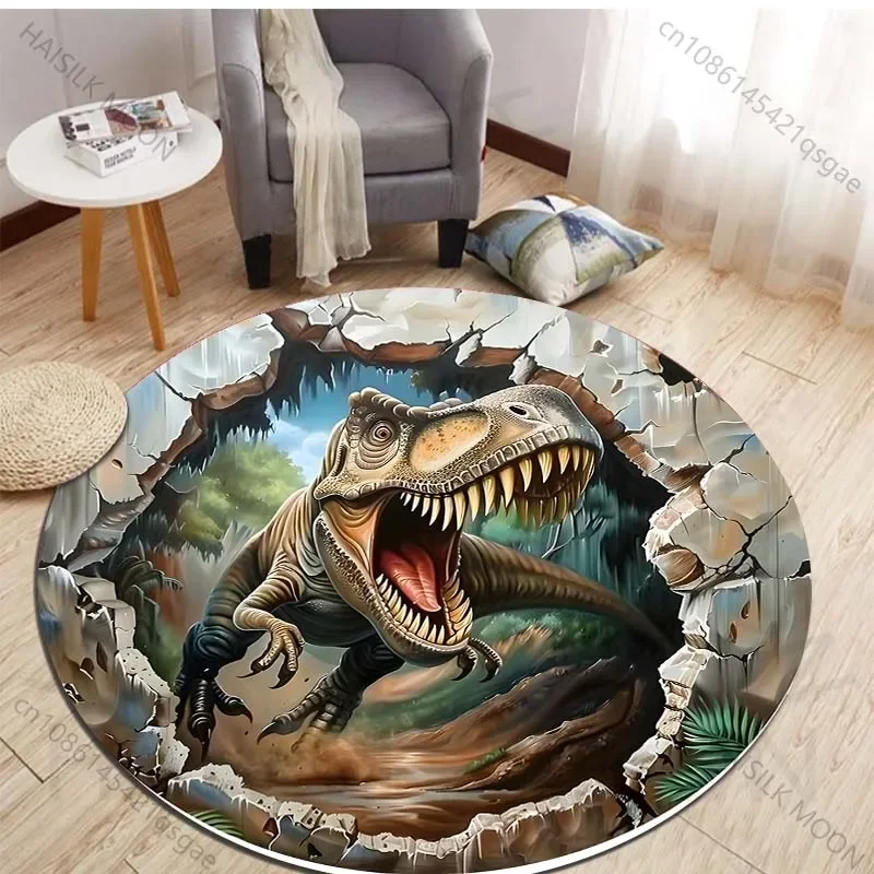 HD 3D Dinosaur Print Round Rug - Kids Outdoor Flooring recension och pris