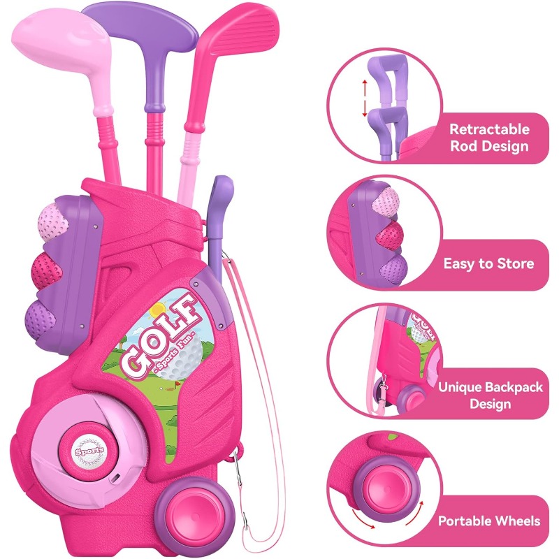 Toddler Golf Club Set Kids Gol - Kids Indoor Outdoor Cart recension och pris