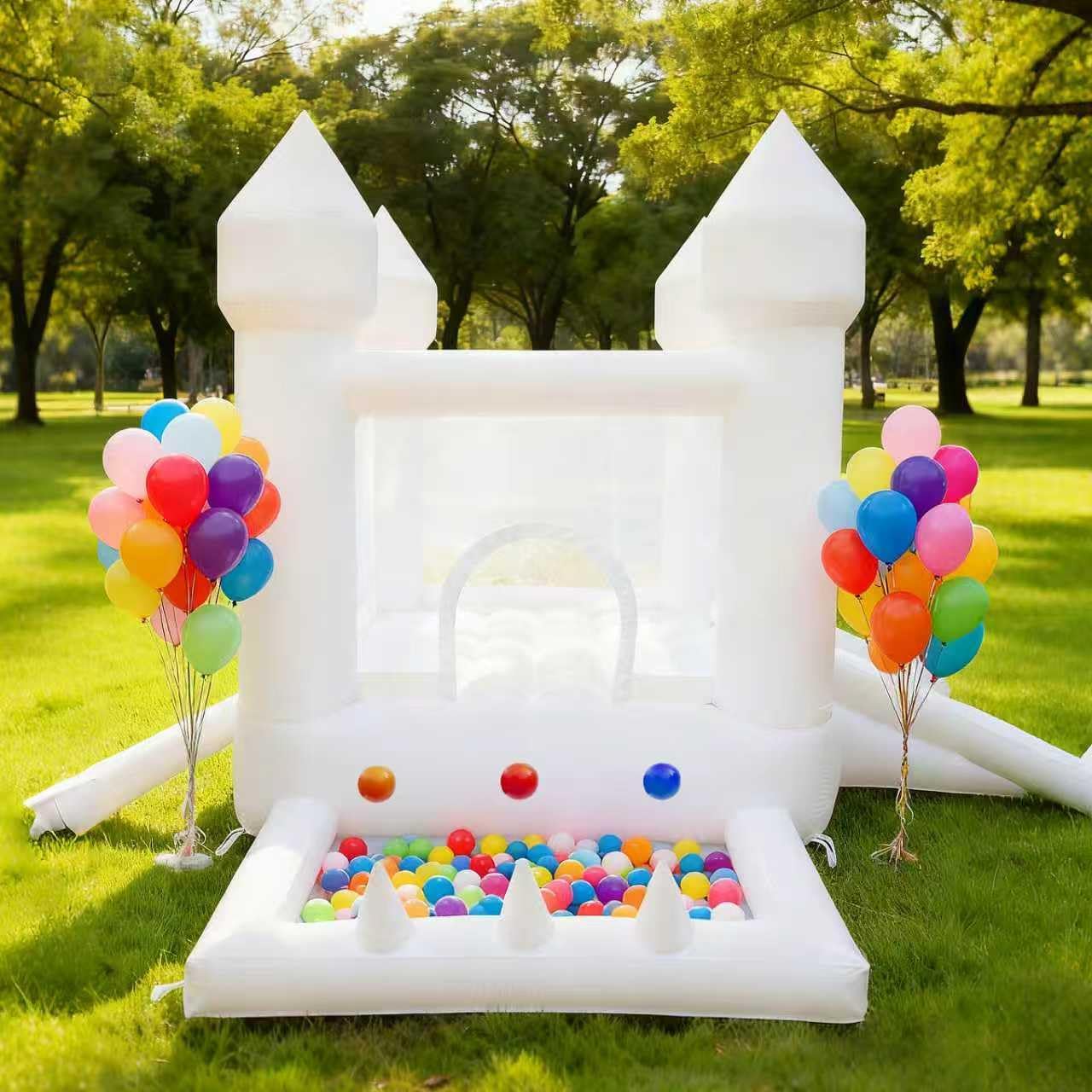 White Bounce House, Indoor and - Kids Outdoor House With Slide recension och pris