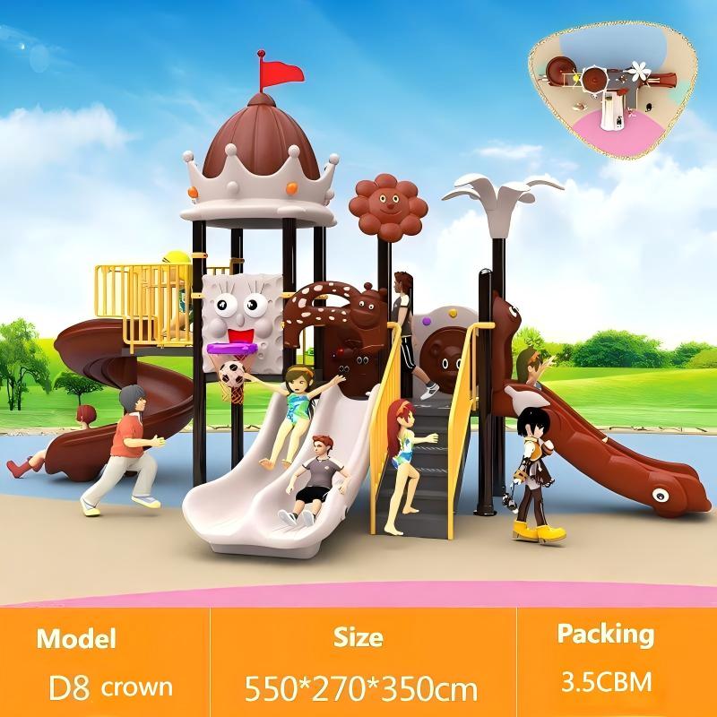 1-3 Years Steel & Plastic Swin - Kids Outdoor House With Slide recension och pris