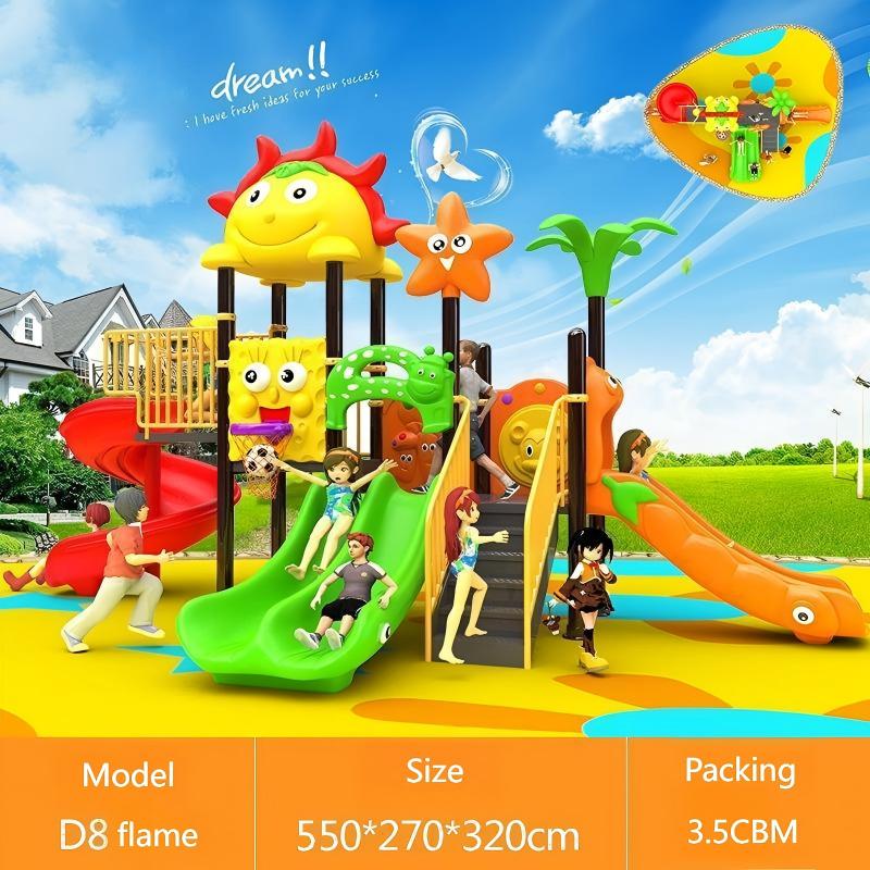 1-3 Years Steel & Plastic Swin - Kids Outdoor House With Slide recension och pris