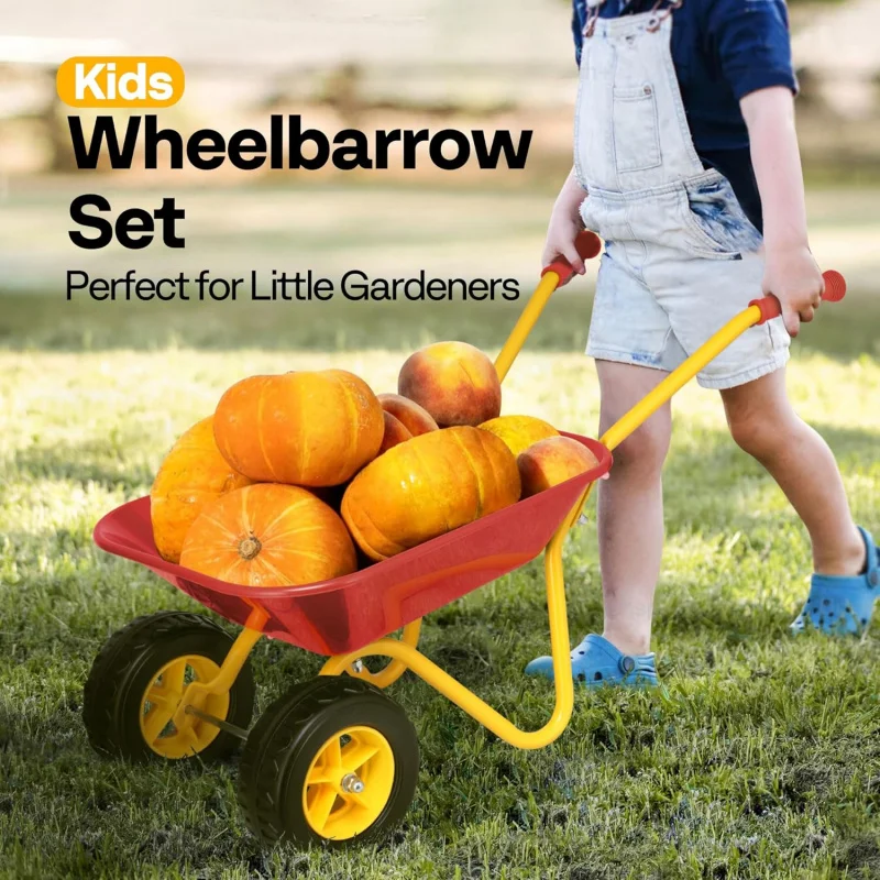 Kids Wheelbarrow Children Gard - Kids Indoor Outdoor Cart recension och pris