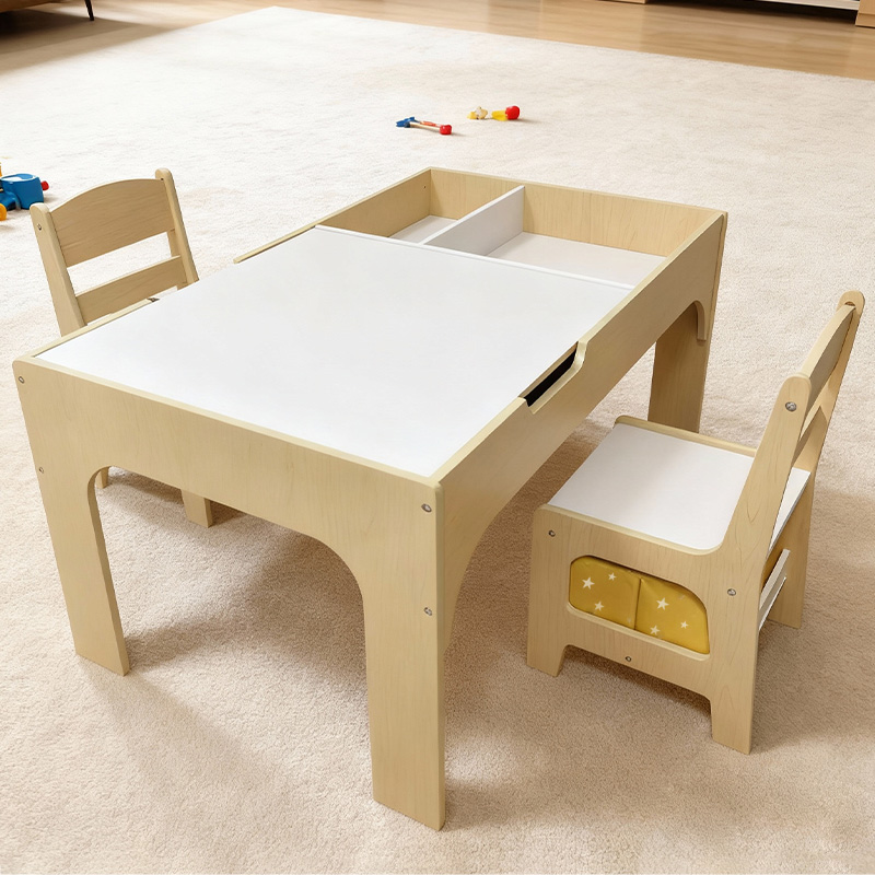 Modern Wooden Kids Table and C - Kids Outdoor Table And Chair Set recension och pris
