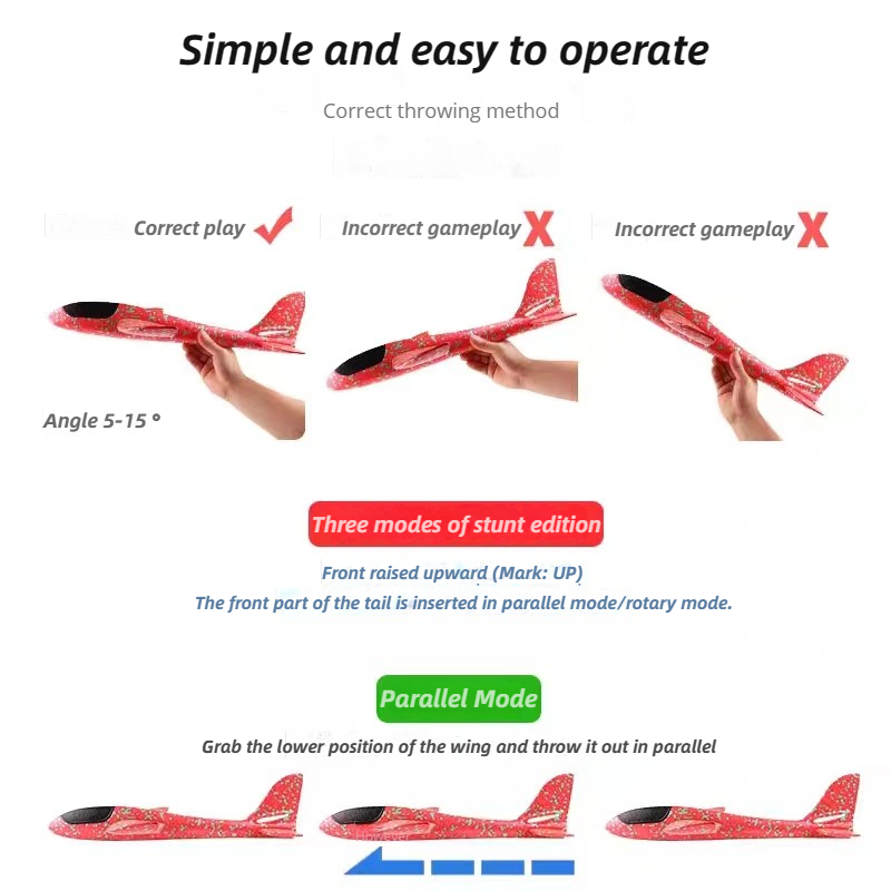 48cm Large Foam Airplane Child - Kids Outdoor Kit recension och pris