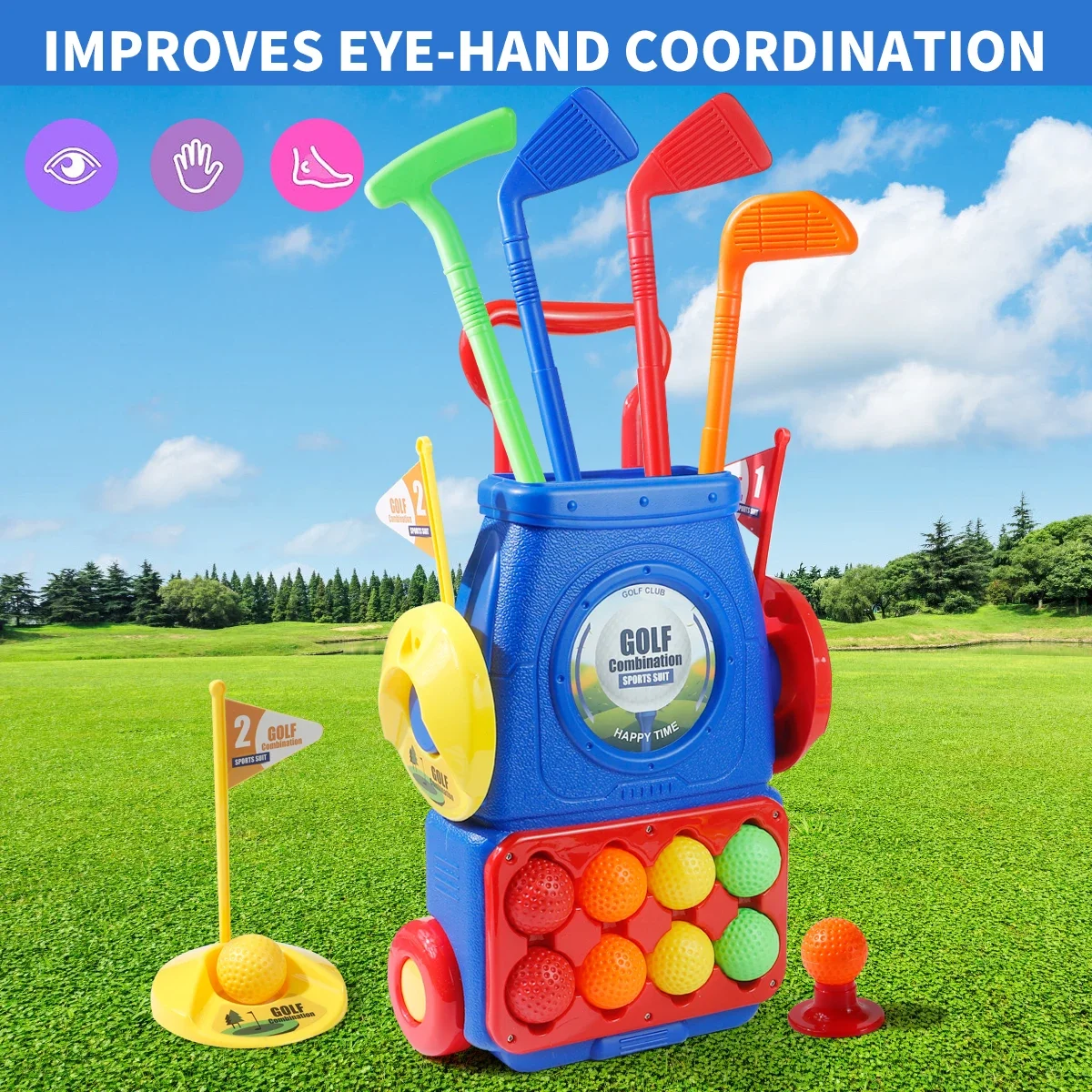 MQUDUO Kids Golf Putting Game  - Kids Indoor Outdoor Cart recension och pris