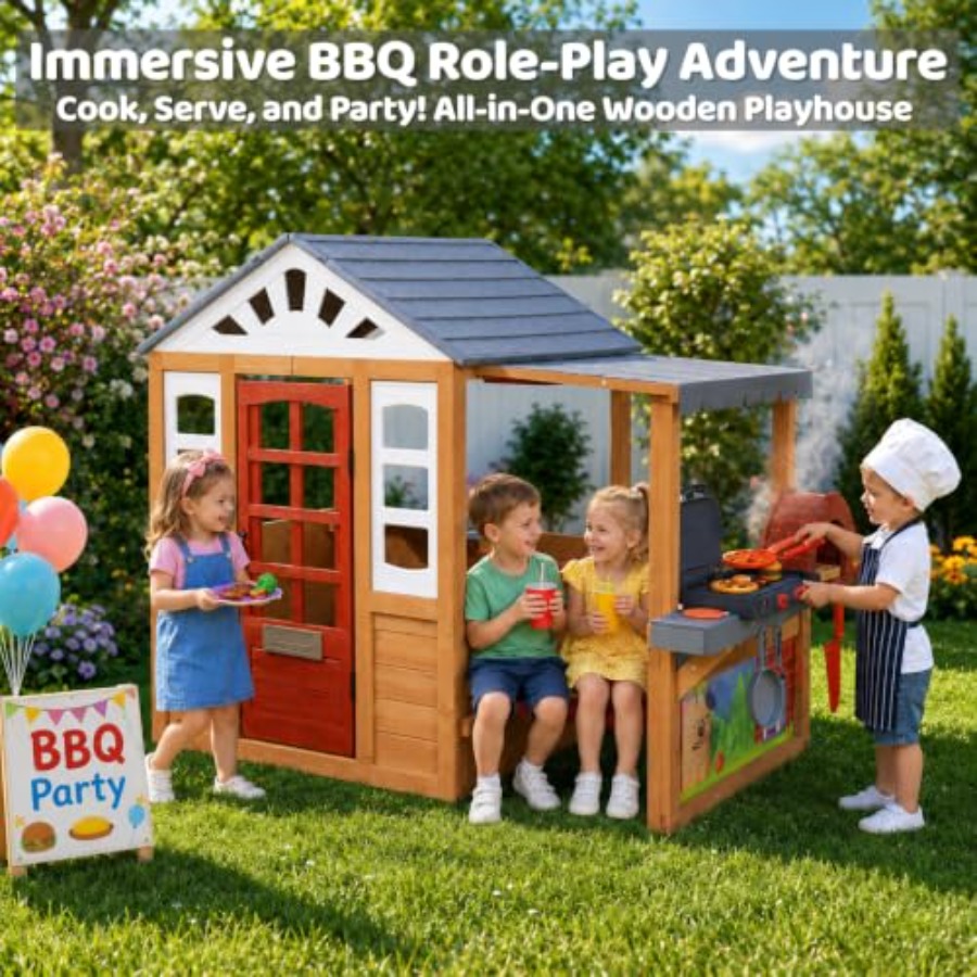 Outdoor Playhouse For Kids Age - Kids Outdoor Grill Set recension och pris