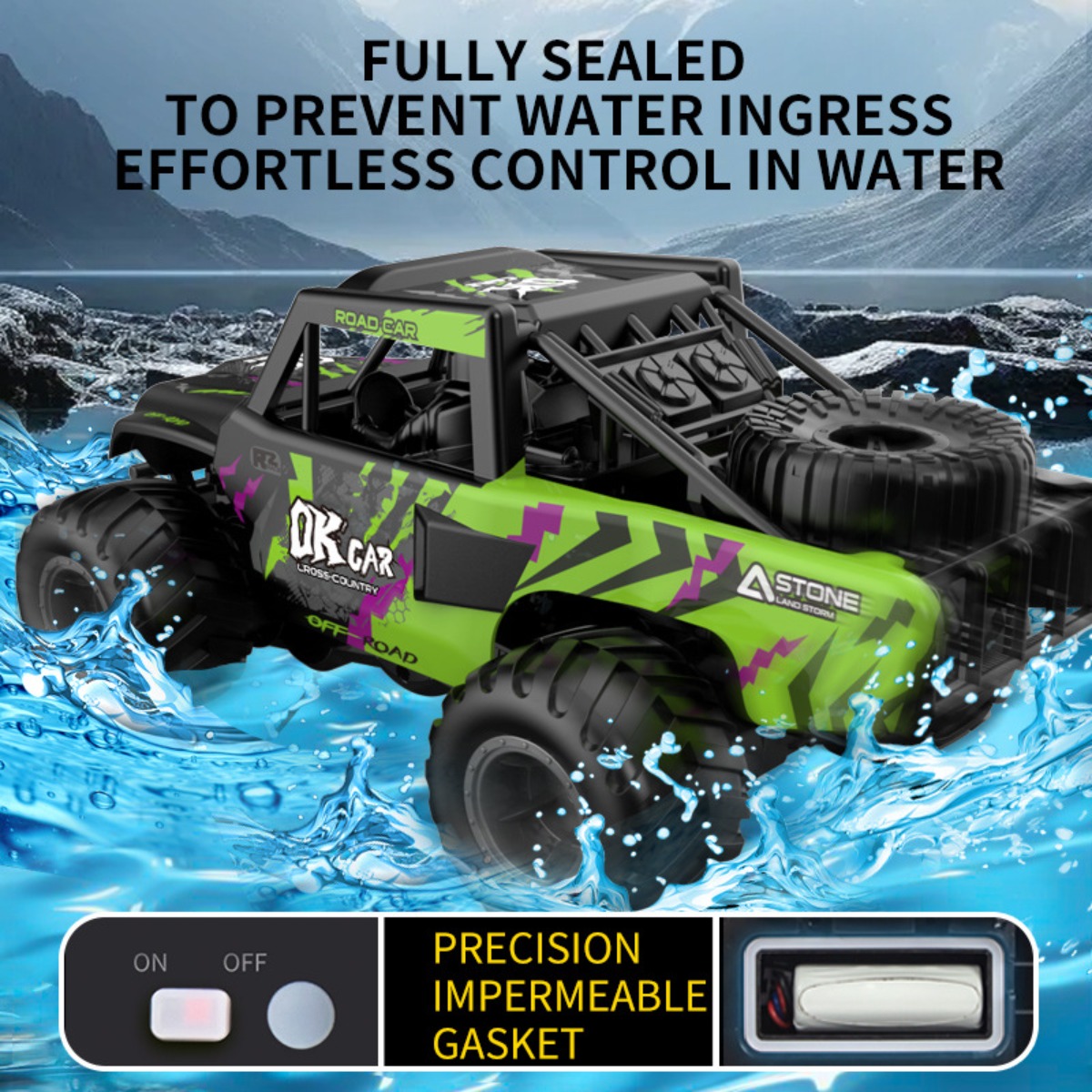 Amphibious RC Car 4WD Off-Road - Kids Outdoor Electric Car recension och pris