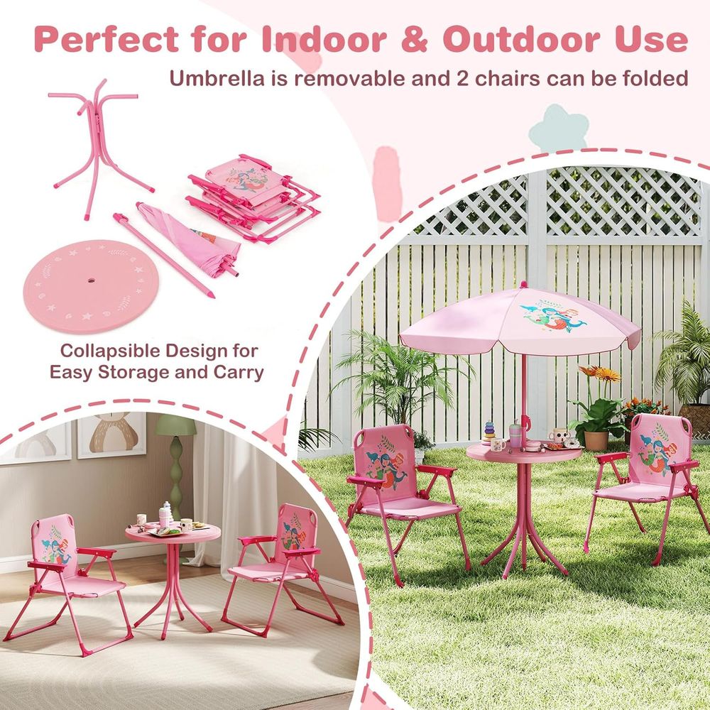Kids Picnic Table, Kids Outdoo - Kids Outdoor Table And Chairs With Umbrella recension och pris
