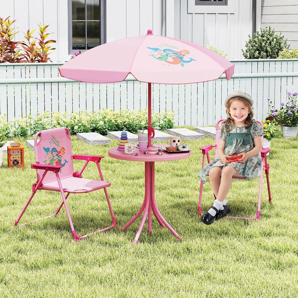 Kids Picnic Table, Kids Outdoo - Kids Outdoor Table And Chairs With Umbrella recension och pris