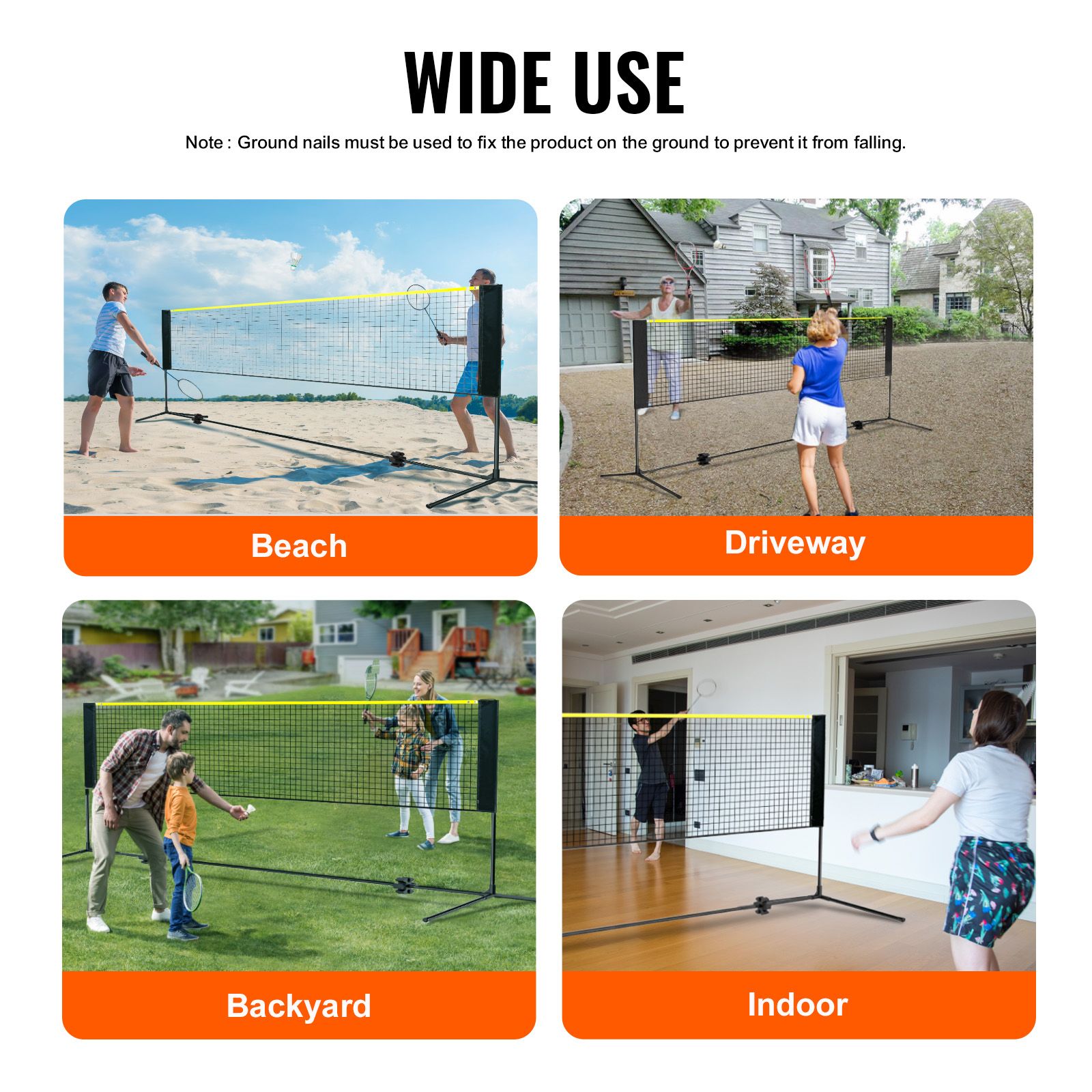 Badminton Net, Height Adjustab - Kids Outdoor Volleyball recension och pris