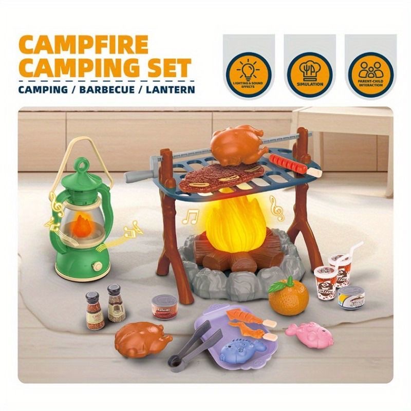 Kids Camping Play Set with LED - Kids Outdoor Grill Set recension och pris