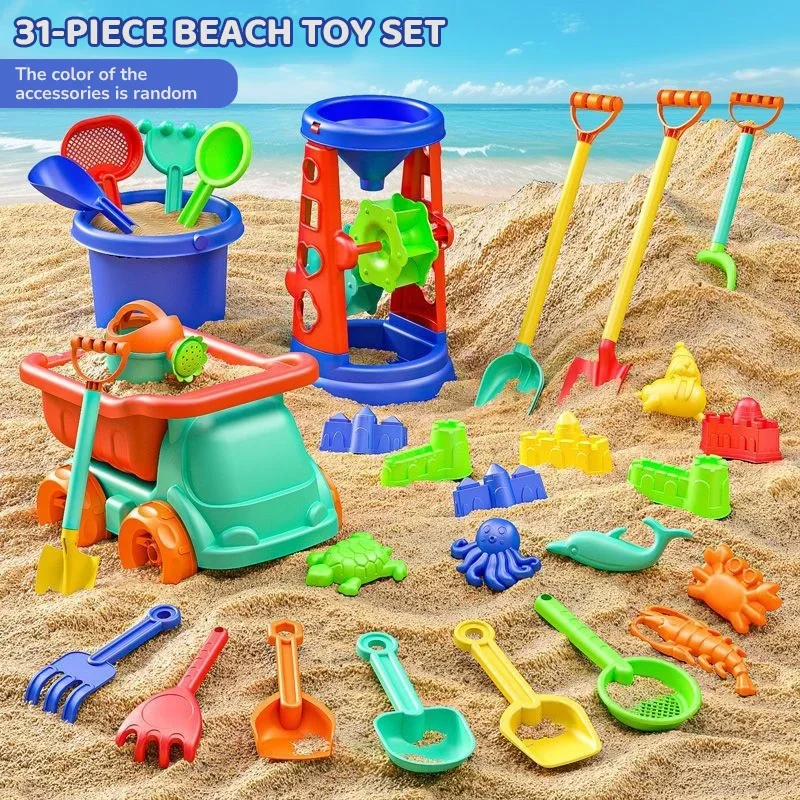31PC Beach Toys Set Sand-diggi - Kids Indoor Outdoor Cart recension och pris