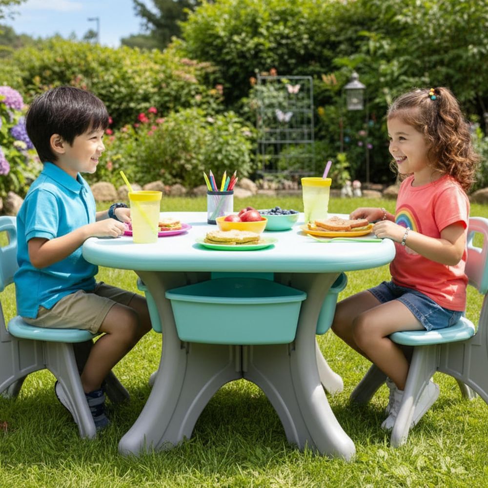Kids Table and Chairs, 3 PCS A - Kids Outdoor Table And Chair Set recension och pris