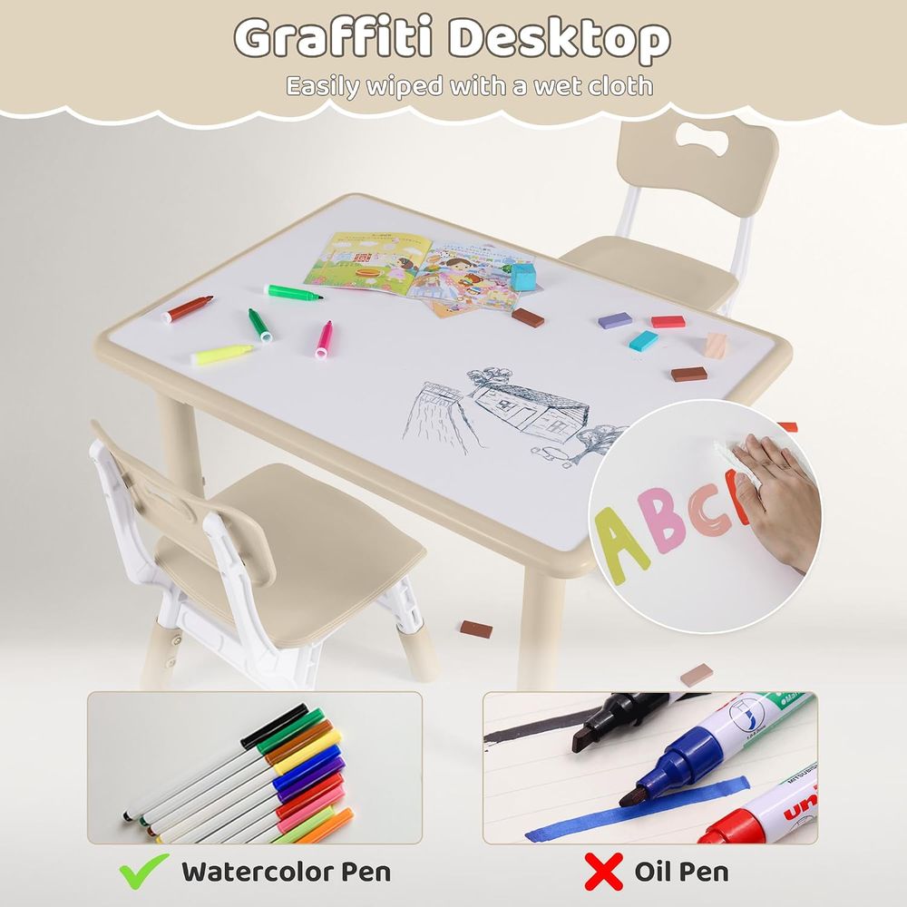 Kids Table and 4 Chairs Set, H - Kids Outdoor Table And Chairs recension och pris