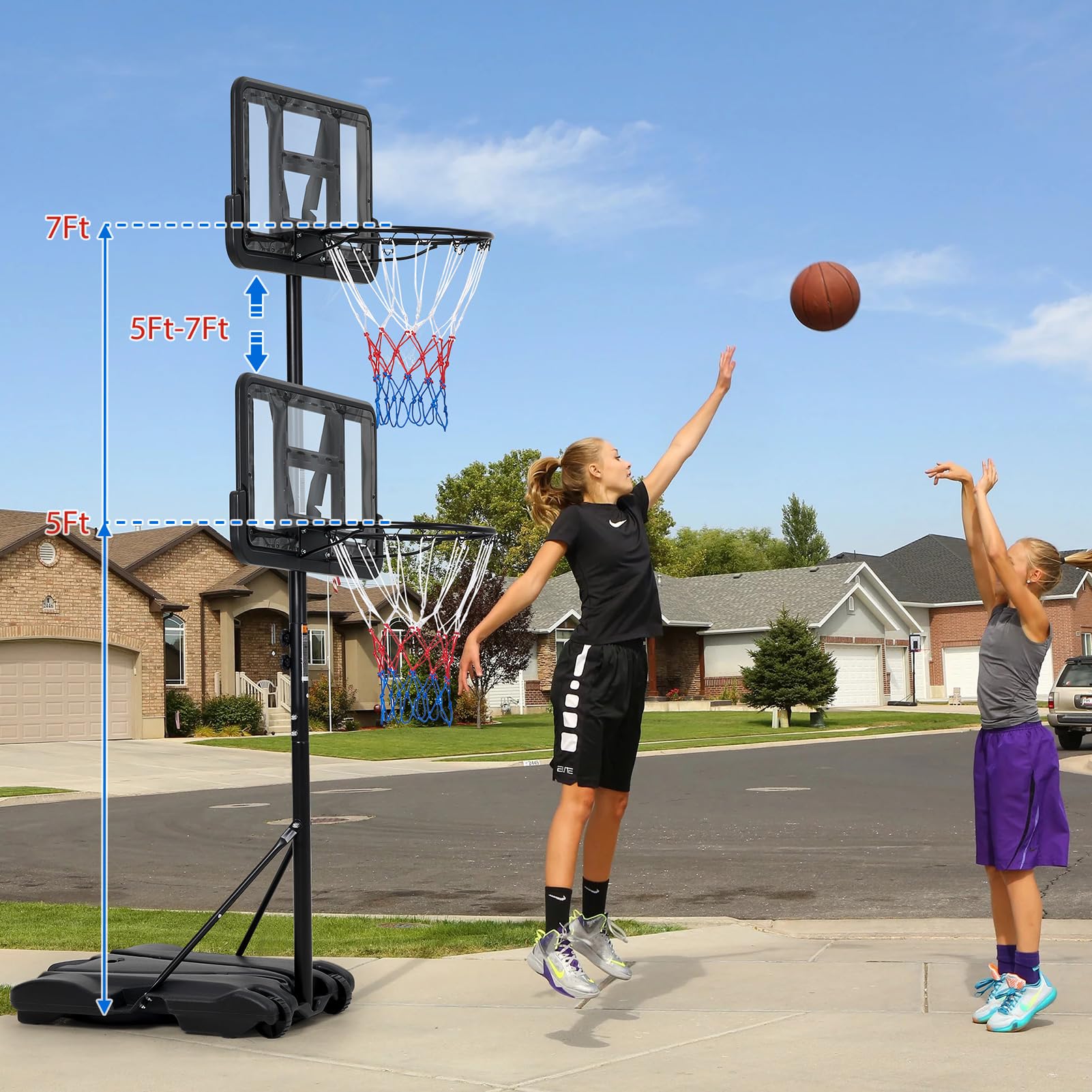 Kids Basketball Hoop, 5-7 ft A - Basketball Hoop Outdoor recension och pris